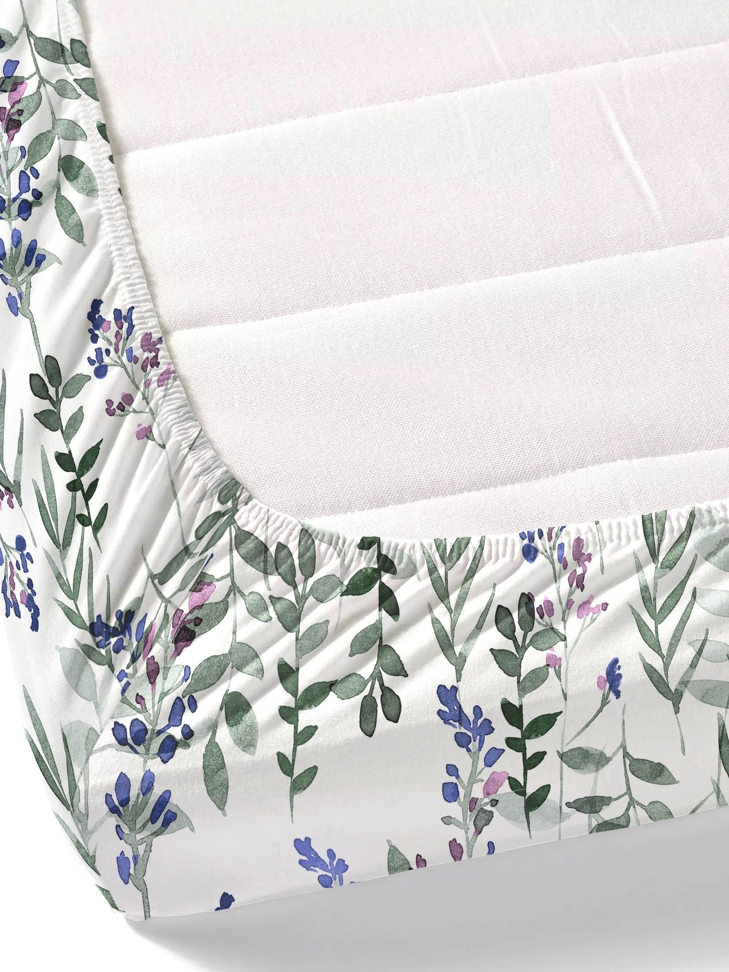 Home Ecstasy 100% Cotton Floral Bedsheet Set | 140 TC | Blue