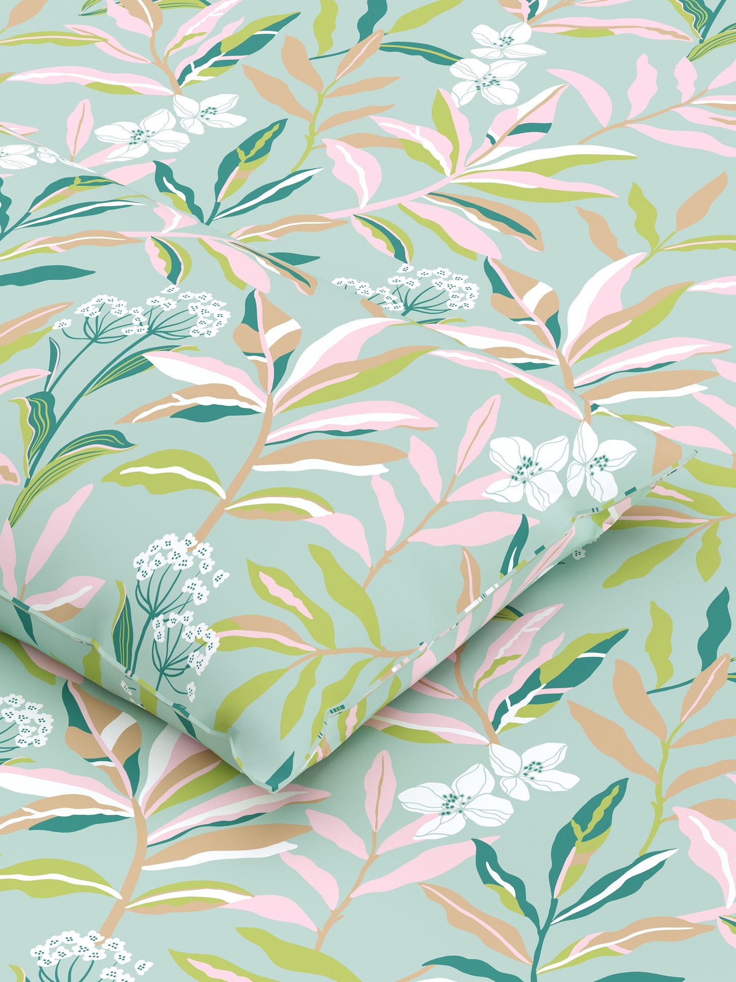 Home Ecstasy 100% Cotton Floral Bedsheet Set | 140 TC | Olive