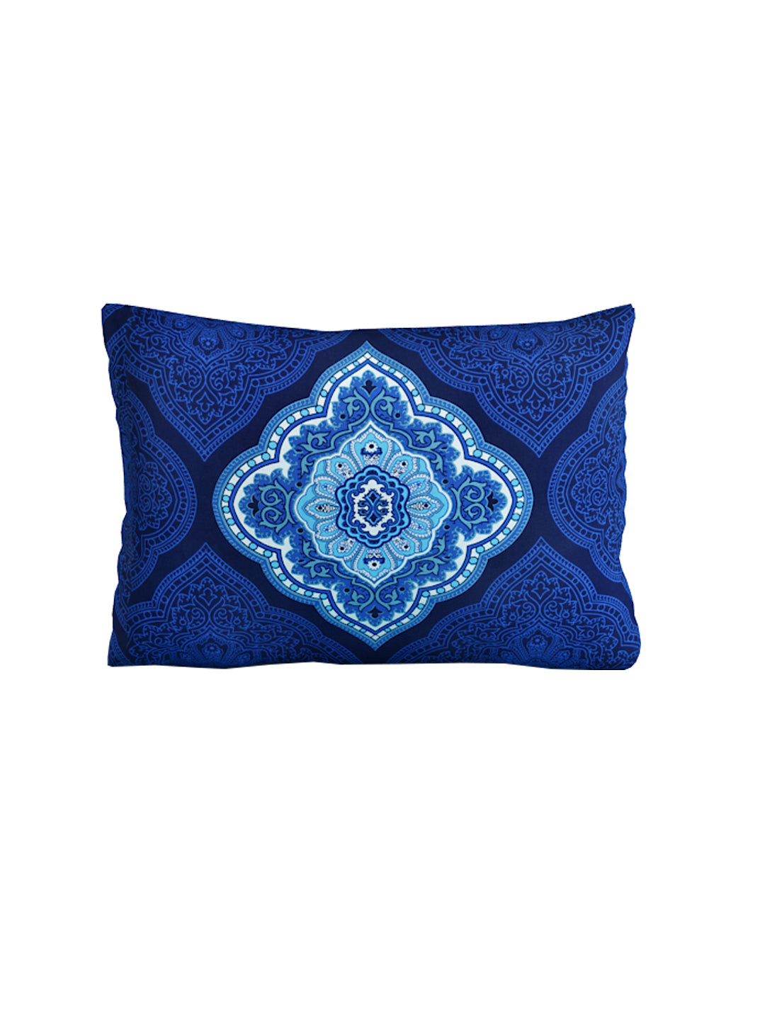Dreamscape 100% Cotton Ethnic Bedsheet Set | 140 TC | Blue