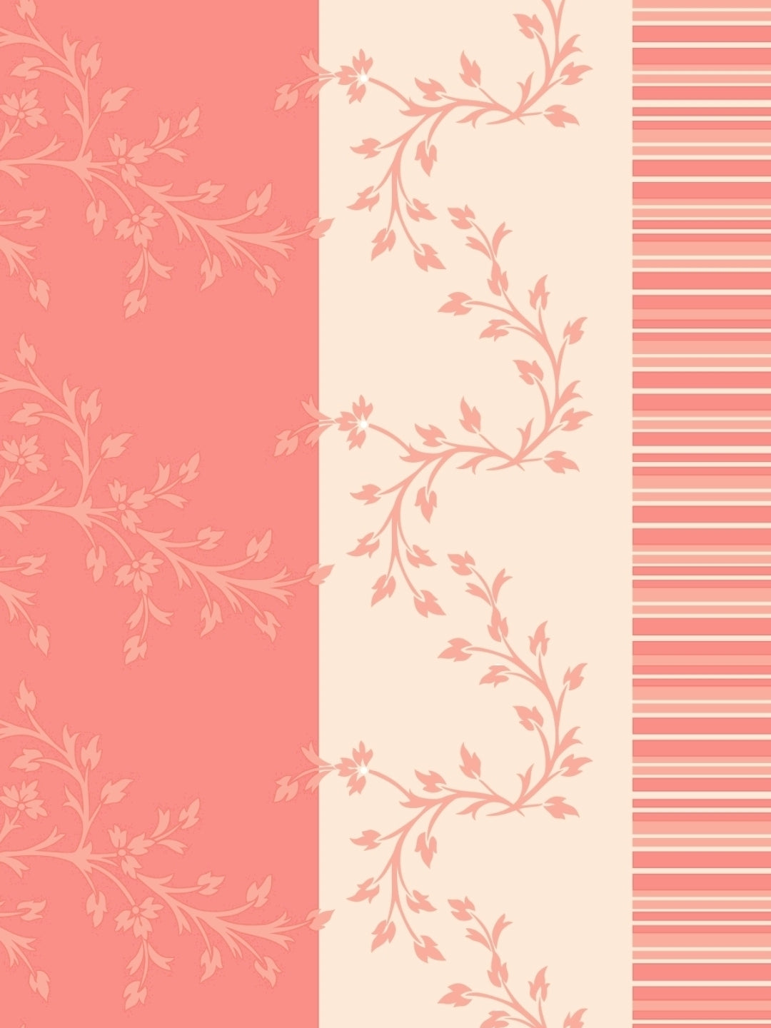 Dreamscape 100% Cotton Floral Bedsheet Set with Pillow Covers | 140TC | Peach | 140 TC |