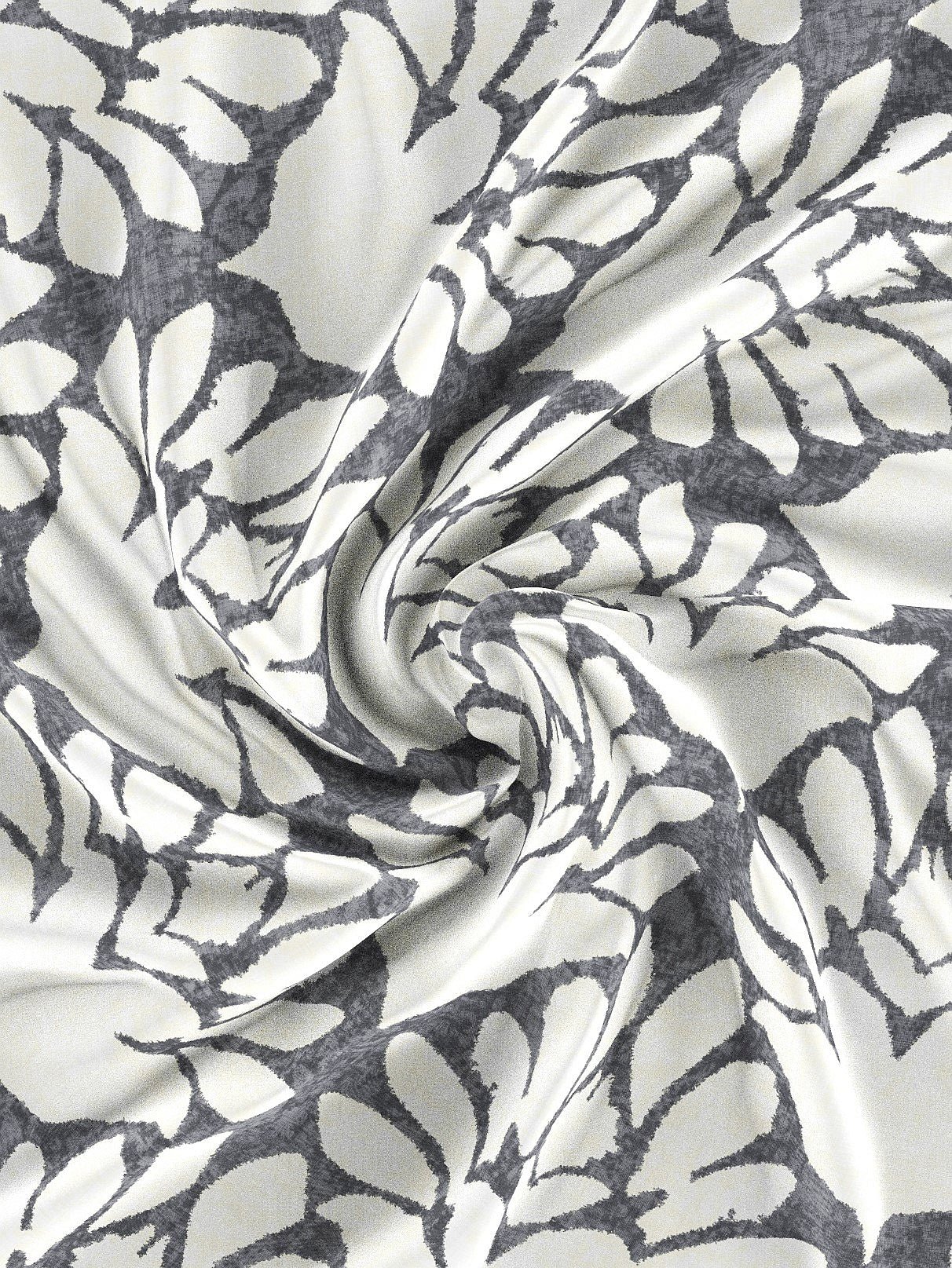 Dreamscape 100% Cotton 140 TC Floral Bedsheet Set - Colour: Grey