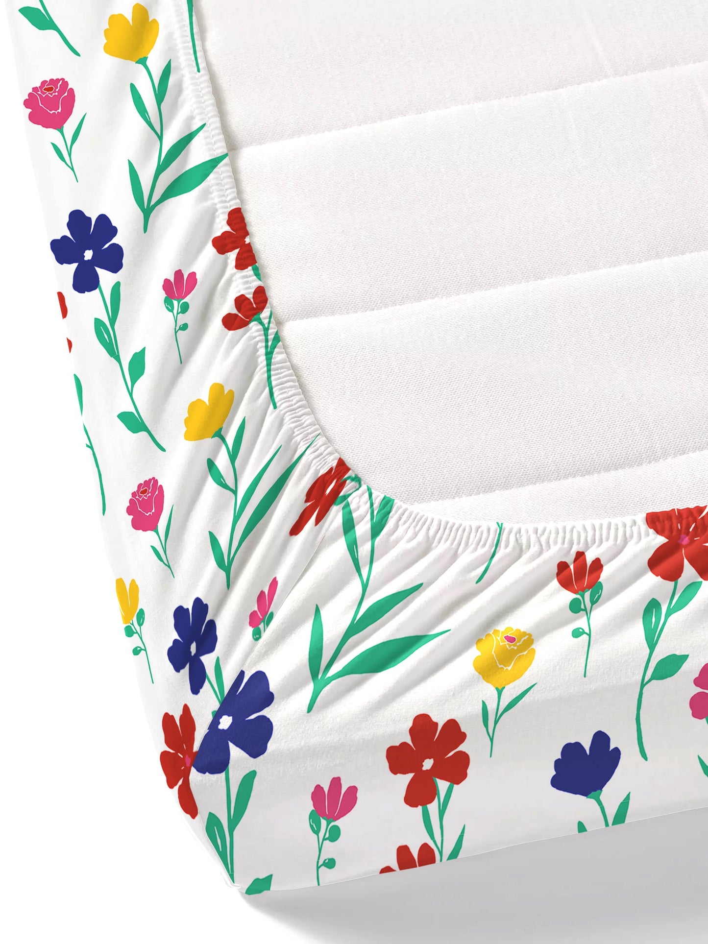 Dreamscape 100% Cotton Floral Bedsheet Set, Premium | 140 TC | Red