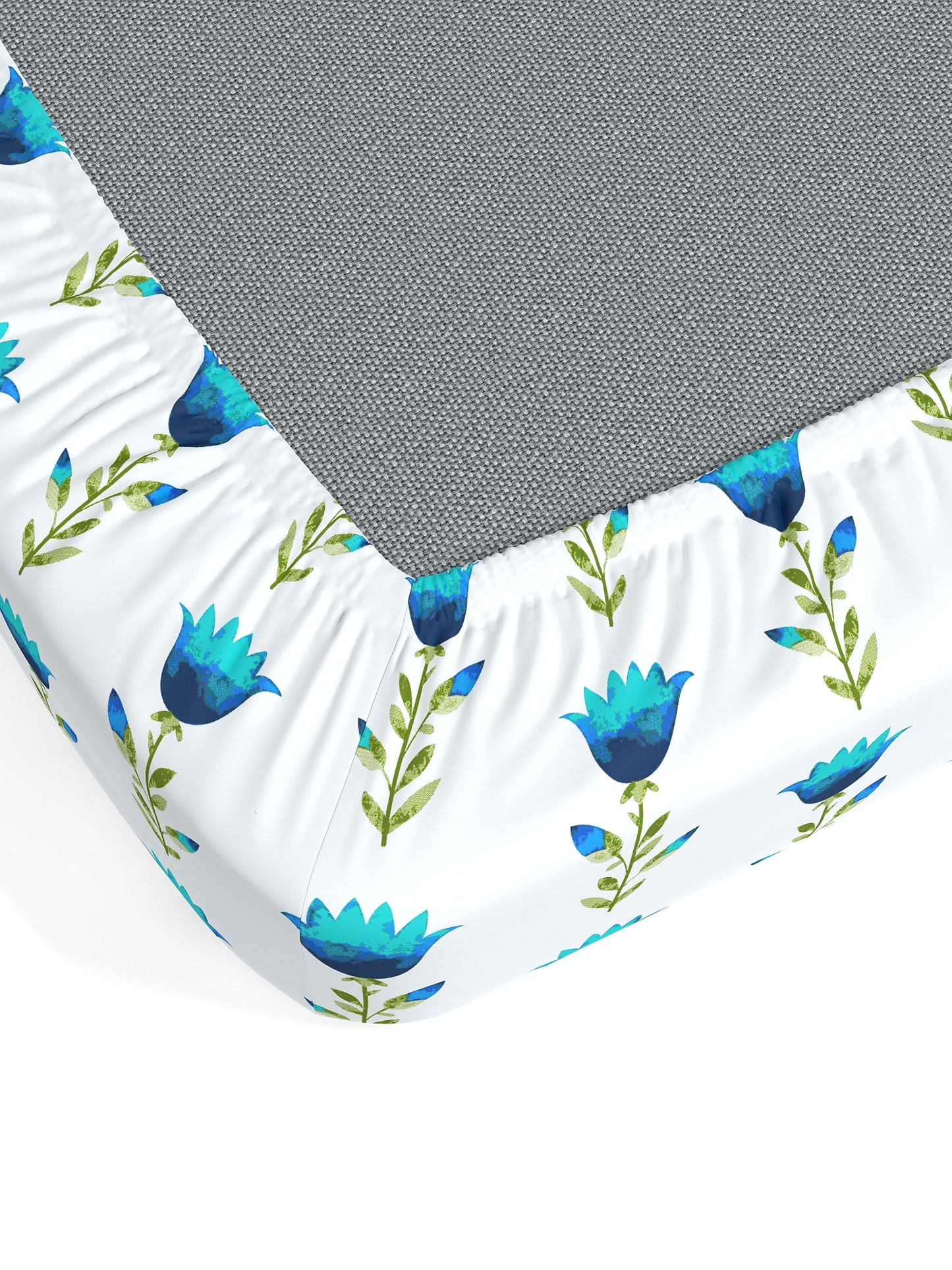 Home Ecstasy 100% Cotton Abstract Bedsheet Set | 180 TC | Blue