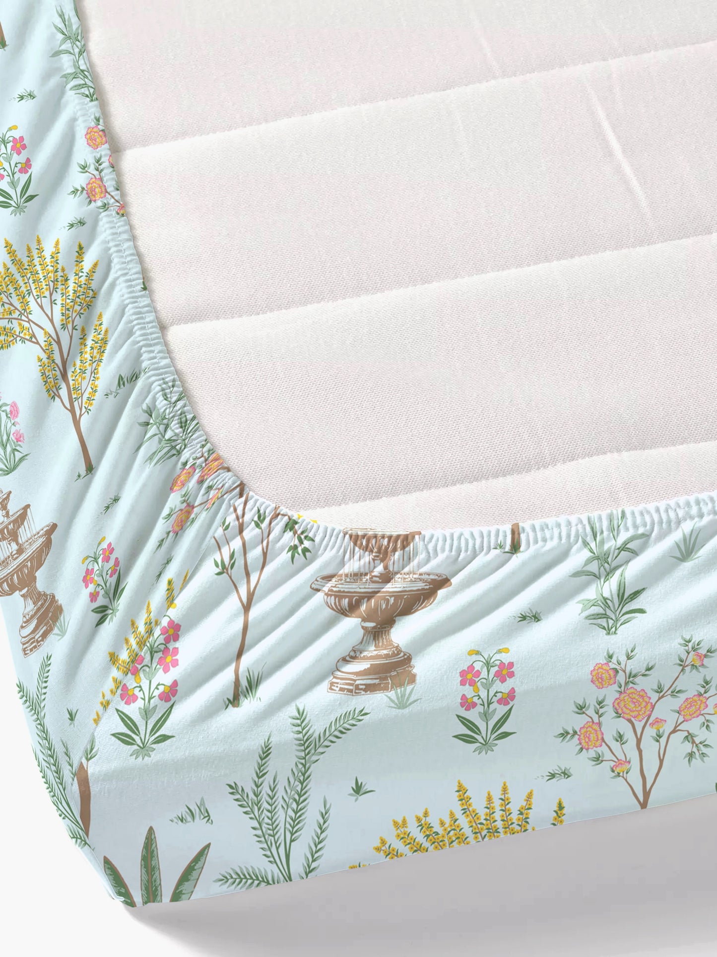 Dreamscape 100% Cotton Ethnic Bedsheet Set | 200 TC | Sea Green