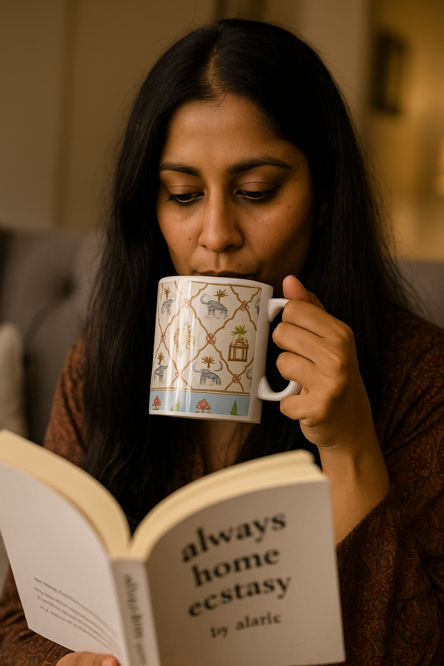Home Ecstasy Ceramic Mug | 320ml | Large | Sky Blue | Ceramic | Premium