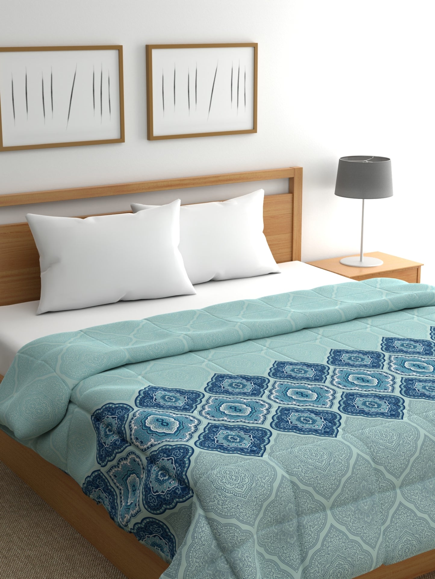 Home Ecstasy 100% Cotton Solid Comforter | 200 GSM | Blue