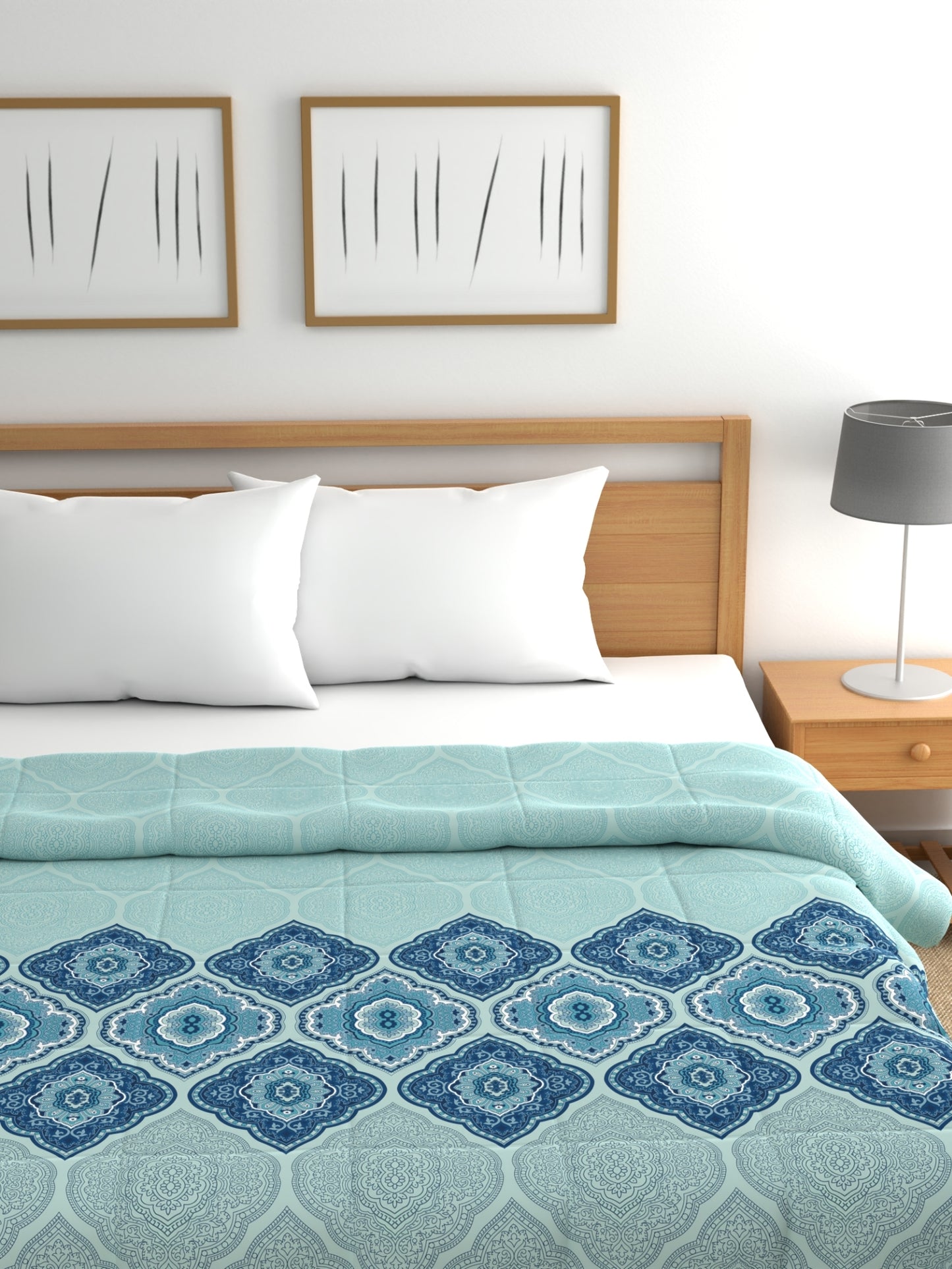 Home Ecstasy 100% Cotton Solid Comforter | 200 GSM | Blue