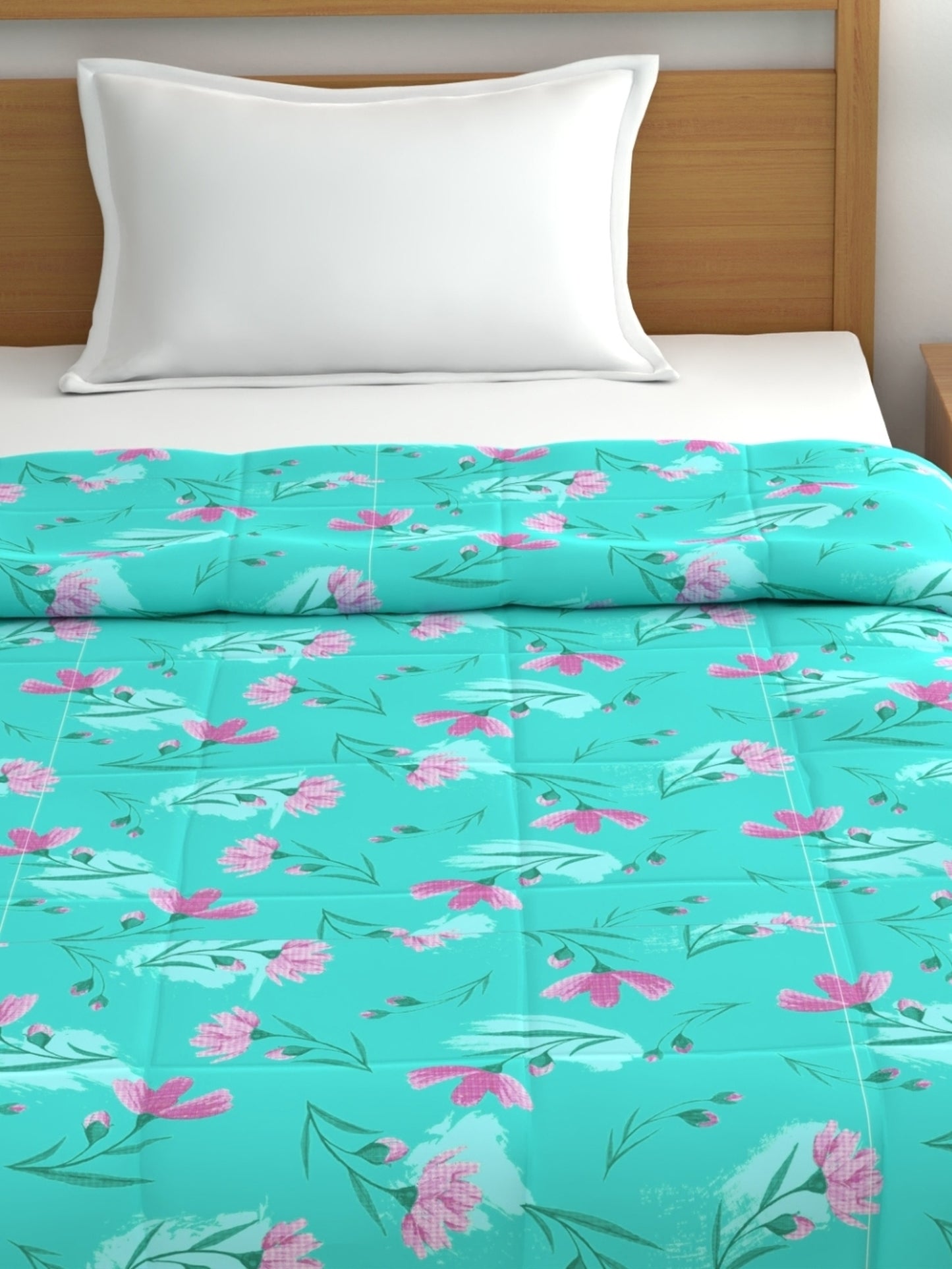 Home Ecstasy 100% Cotton Solid Comforter | 200 GSM | Sea Green