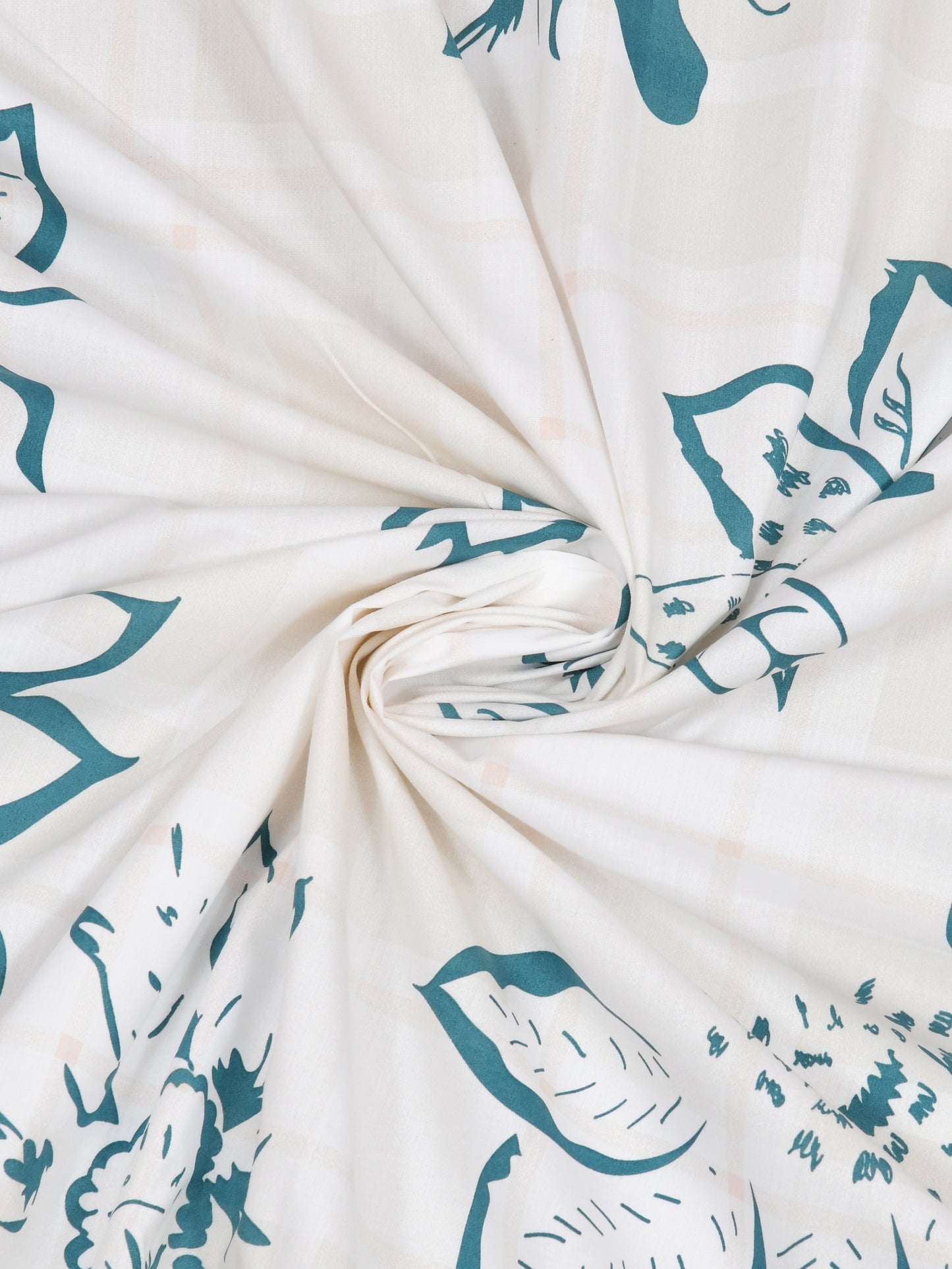 Dreamscape 100% Cotton Floral Bedsheet Set | 300 TC | Multicolour