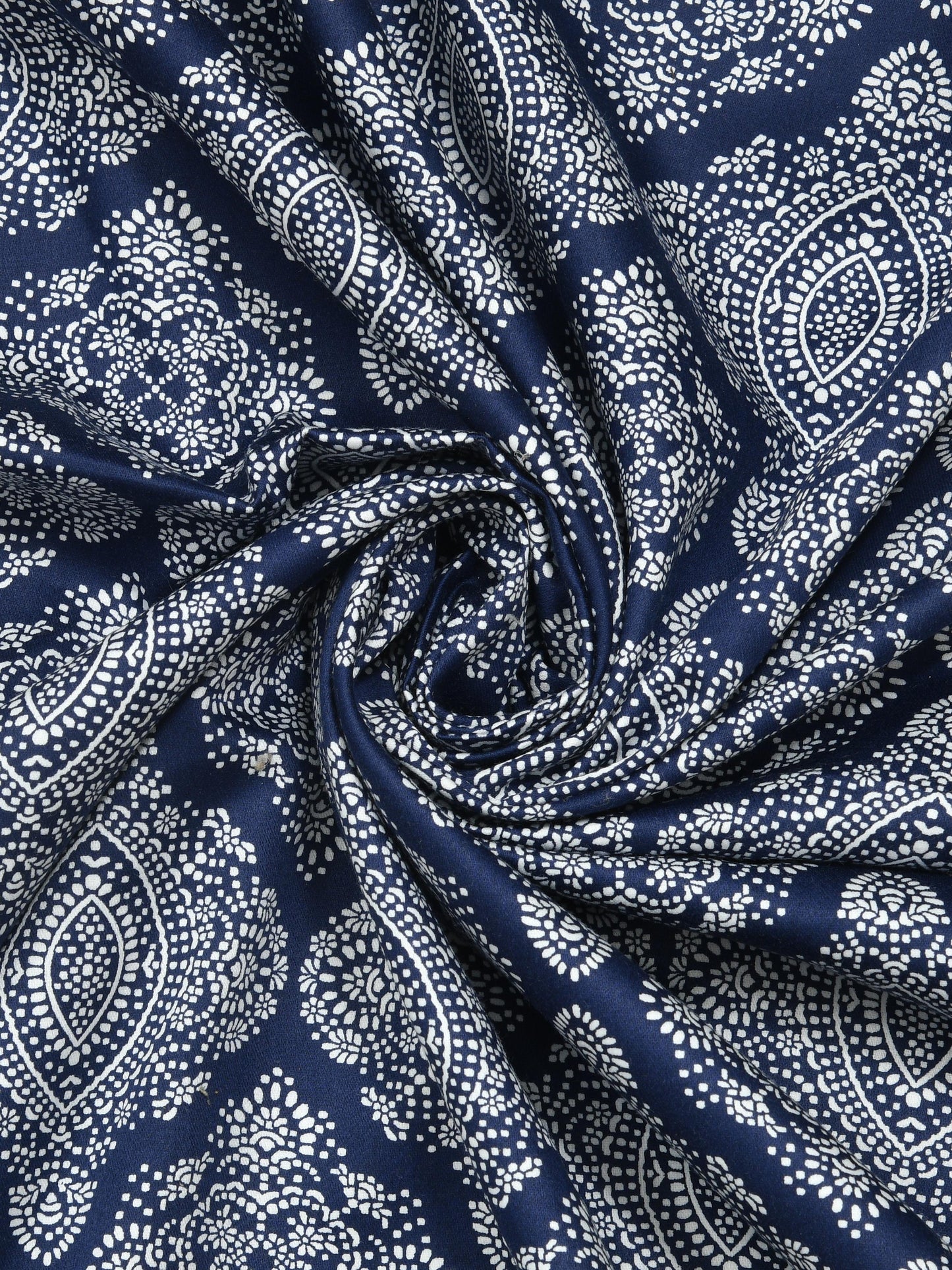 Dreamscape 100% Cotton Premium Bedsheet Set | 300 TC | Navy Blue