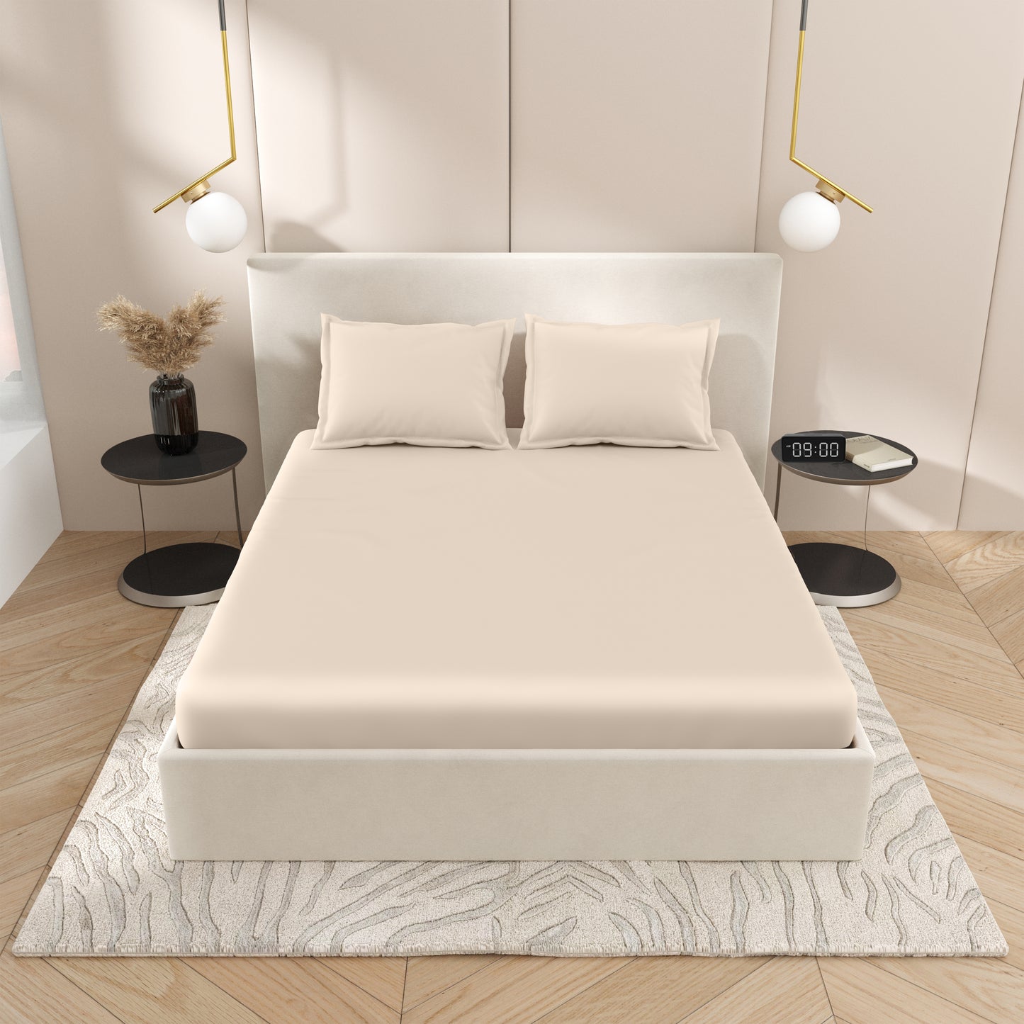 Home Ecstasy 100% Bamboo Bedsheet | 300 TC | Taupe