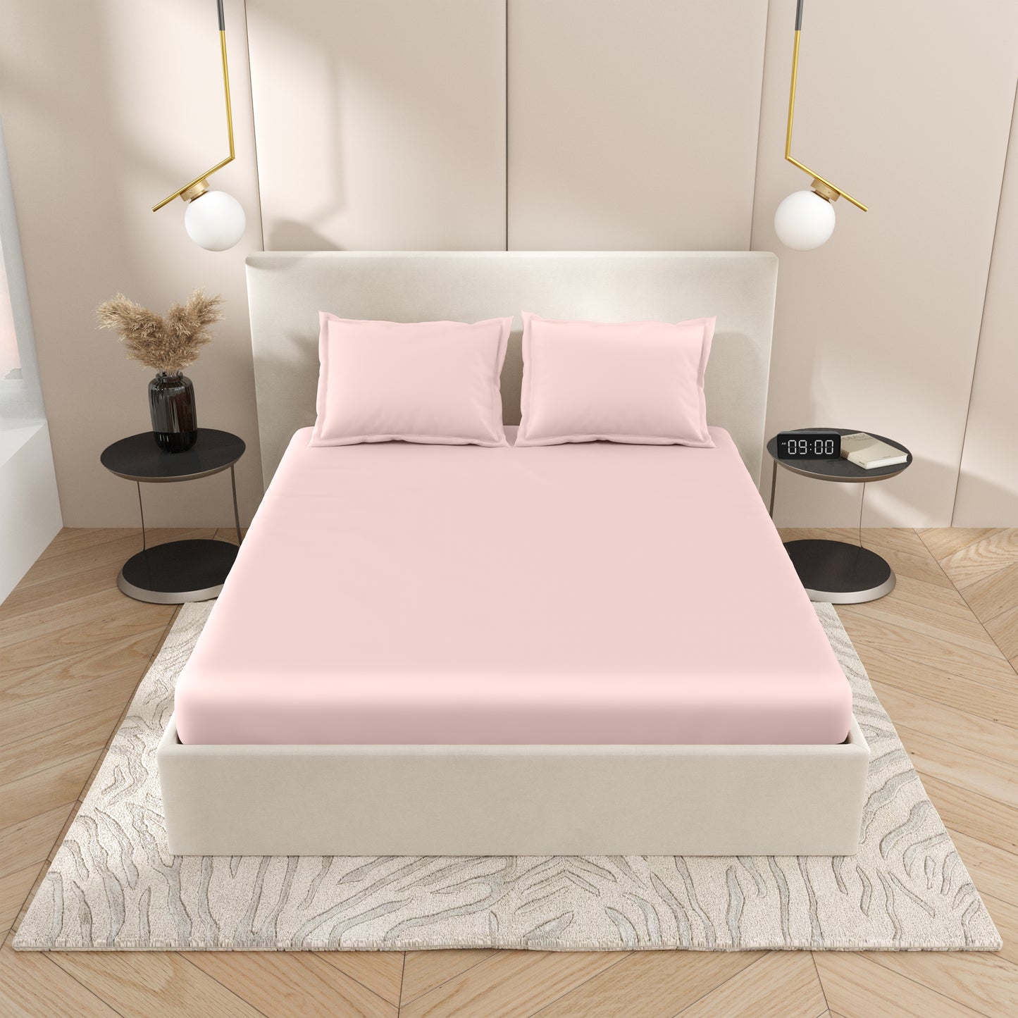 Home Ecstasy 100% Bamboo Bedsheet | 300 TC | Sepia Rose
