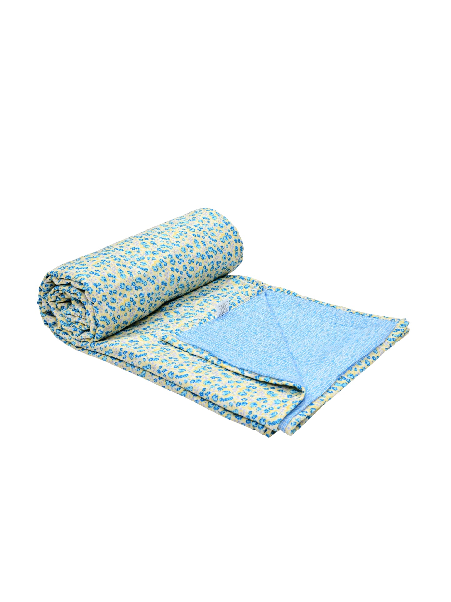 Home Ecstasy 100% Cotton 210 GSM Floral Dohar - Colour: Blue