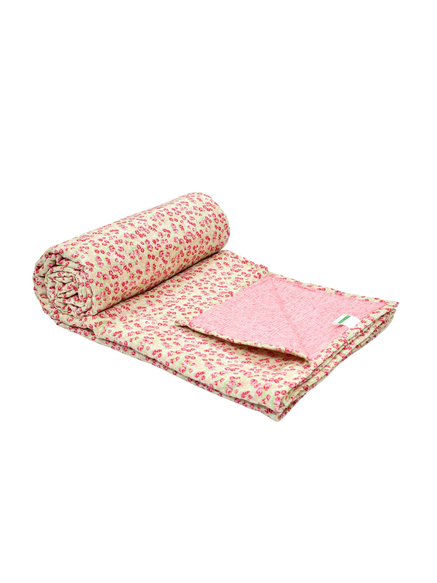 Home Ecstasy 100% Cotton 210 GSM Floral Dohar - Colour: Pink