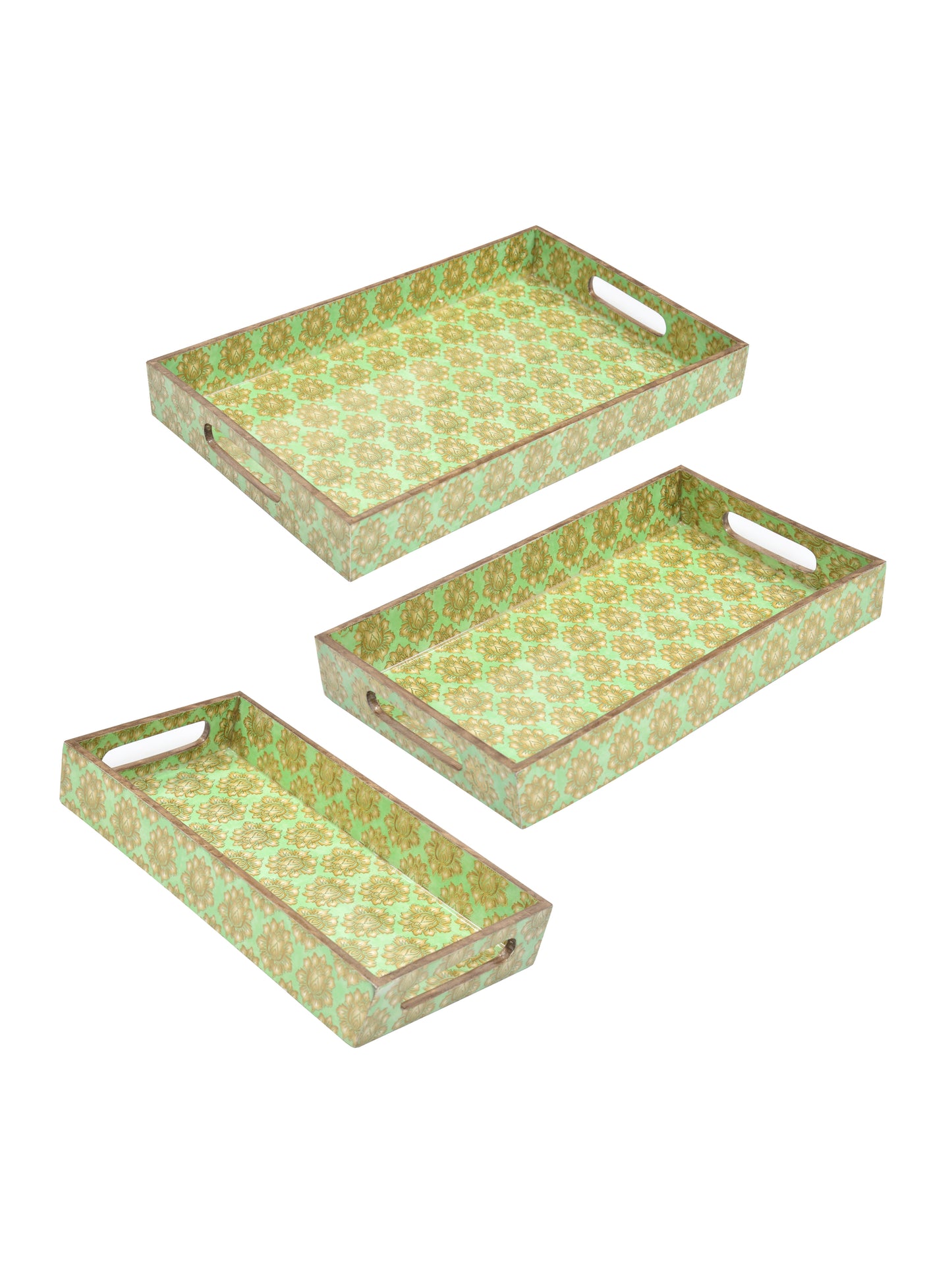 Home Ecstasy Serving Tray | Set of 3 | Wooden |