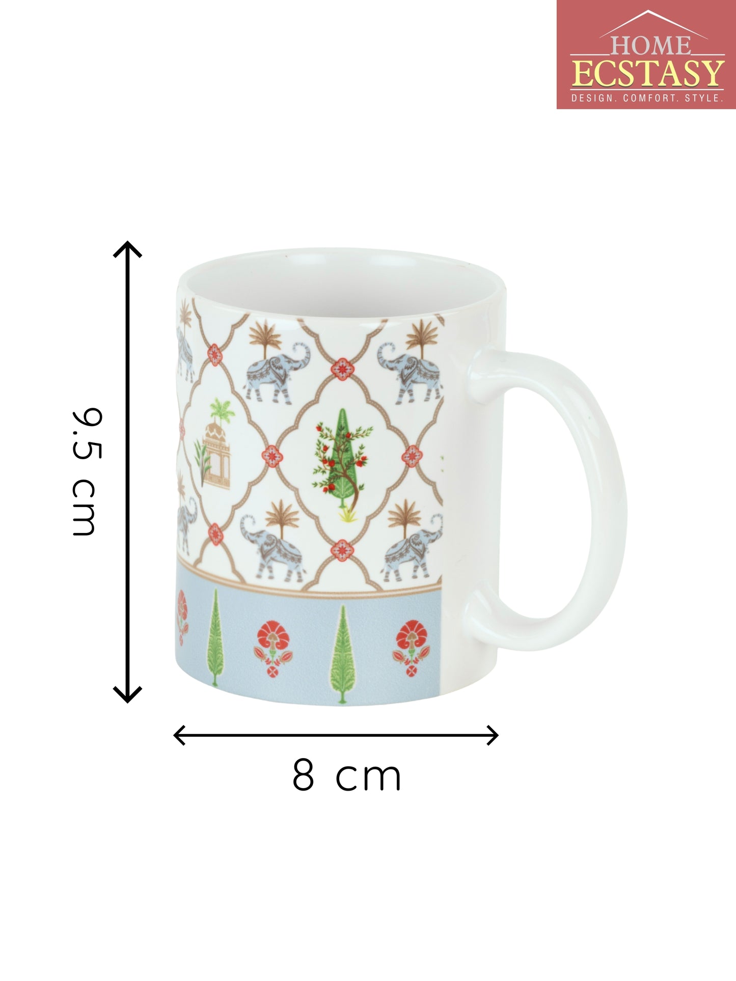 Home Ecstasy Ceramic Mug | 320ml | Large | Sky Blue | Ceramic | Premium