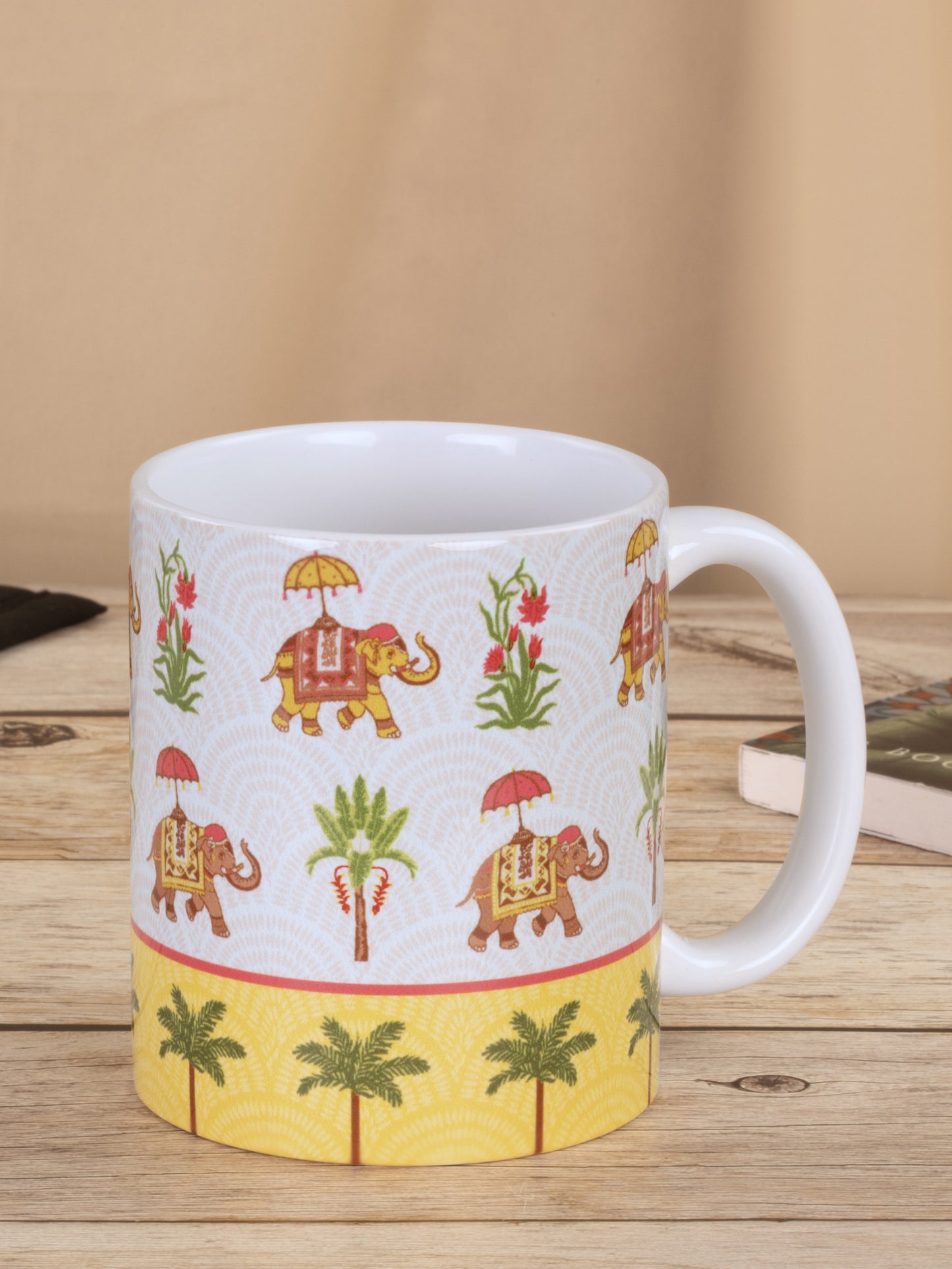 Home Ecstasy Ceramic Mug | 320ml | Large | Yellow Daffodil | Ceramic | Premium
