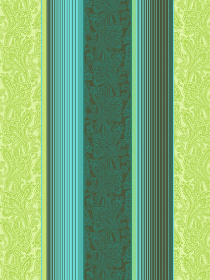 Home Ecstasy 100% Cotton Stripe Bedsheet Set | 140 TC | Lime Green