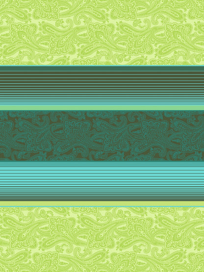 Home Ecstasy 100% Cotton Stripe Bedsheet Set | 140 TC | Lime Green