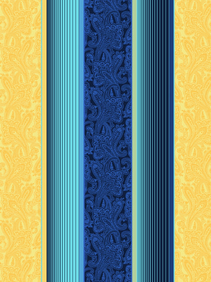 Home Ecstasy Wrinkle-Free Stripe Bedsheet Set | 100 GSM | Blue