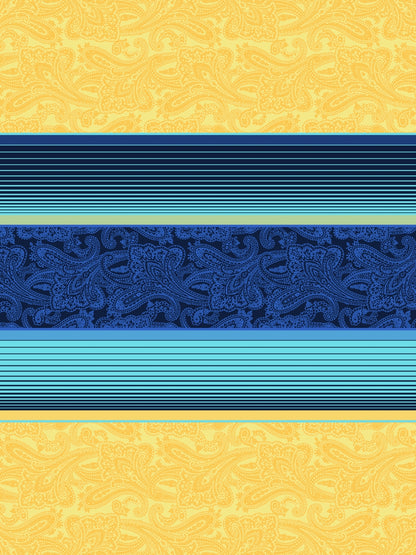 Home Ecstasy Wrinkle-Free Stripe Bedsheet Set | 100 GSM | Blue