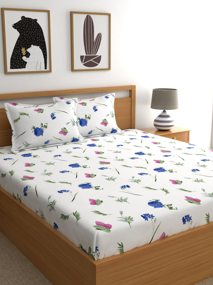 Home Ecstasy 100% Cotton Floral Bedsheet Set
