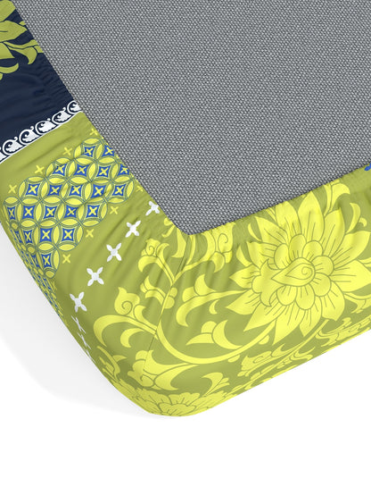 Dreamscape 100% Cotton Bedsheet Set | 140 TC | Blue