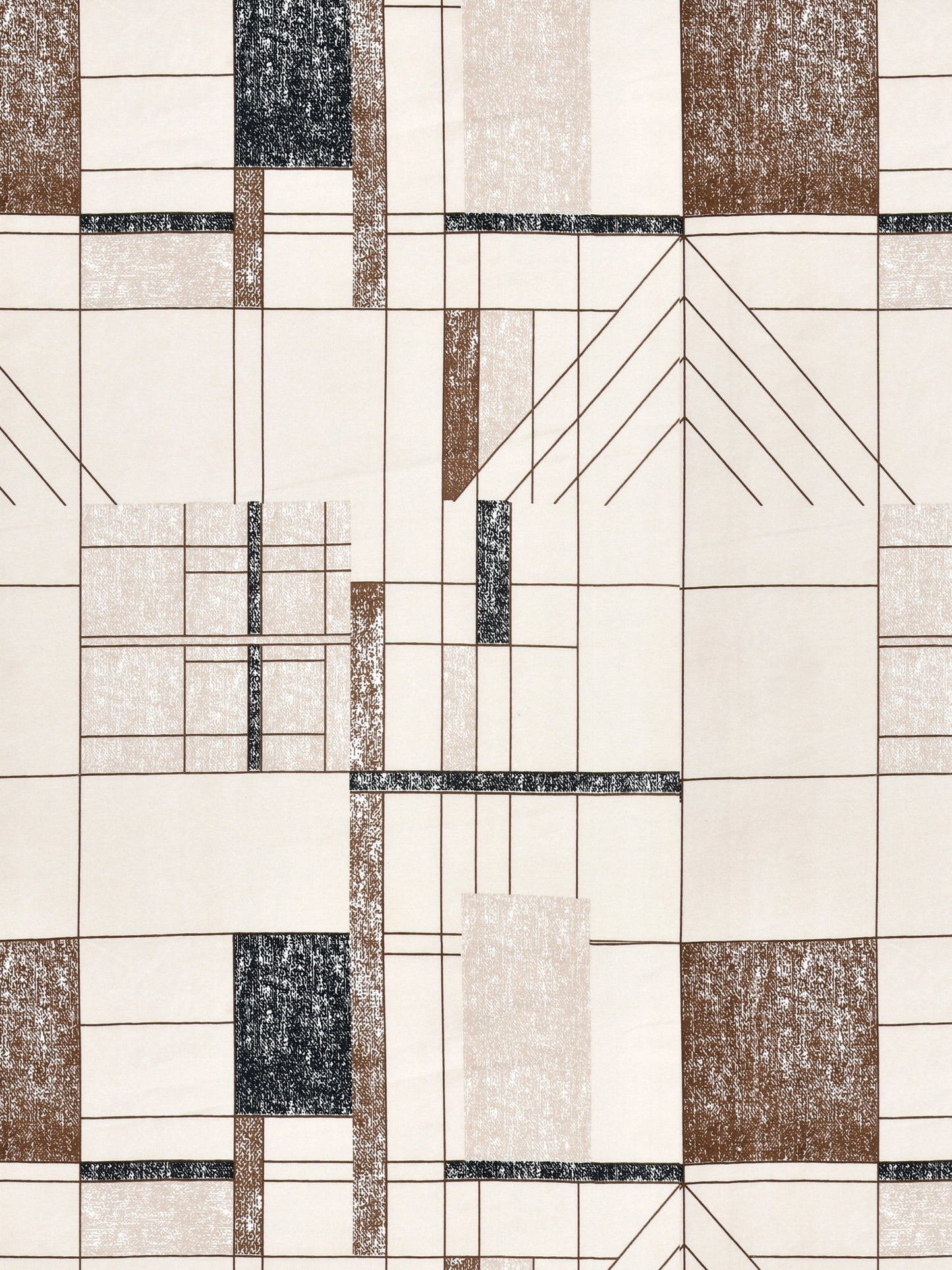 Dreamscape Wrinkle Free Geometric Bedsheet Set | 120 GSM | Light Brown