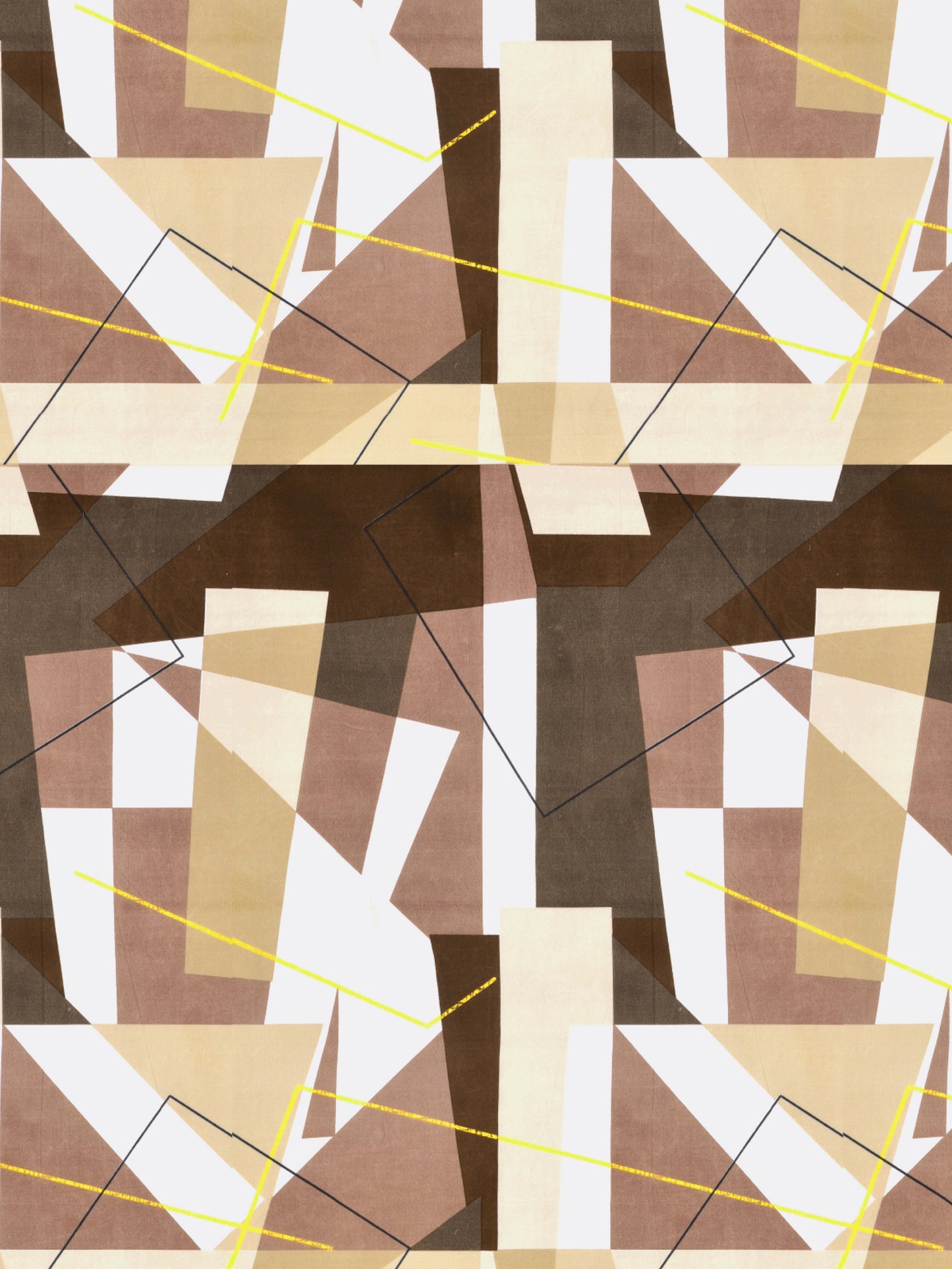 Dreamscape Wrinkle Free Abstract Bedsheet Set | 120 GSM | Brown