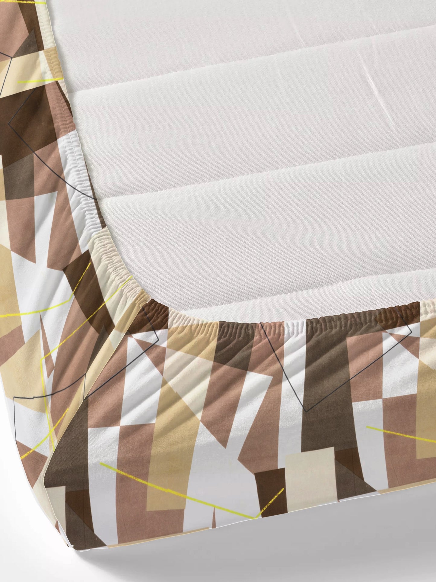 Dreamscape Wrinkle Free Abstract Bedsheet Set | 120 GSM | Brown