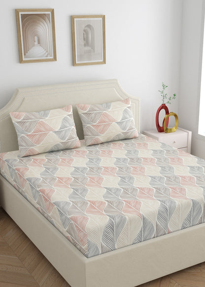 Home Ecstasy Wrinkle Free Abstract Bedsheet Set | 140 GSM | Multi