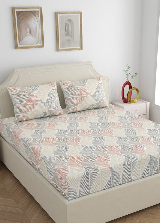 Home Ecstasy Wrinkle Free Abstract Bedsheet Set | 140 GSM | Multi