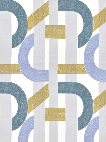 Home Ecstasy Wrinkle Free GEometric Bedsheet Set | 140 | Blue