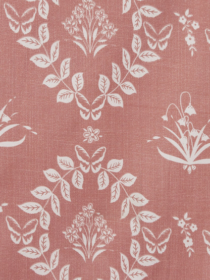 Dreamscape Wrinkle and Fade Resistant 140 GSM Floral Bedsheet Set - Colour: Coral