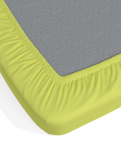 Home Ecstasy 100% Cotton Solid Bedsheet Set | 180 TC | Lime Yellow