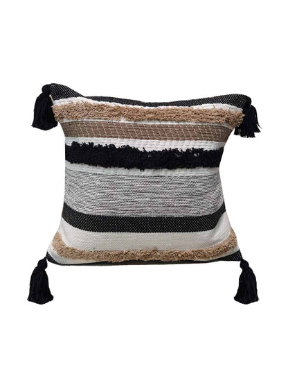 Home Ecstasy 100% Cotton Embroidered Multicoloured Cushion Cover 16"x16" (Set of 2) | 140 TC | Multi