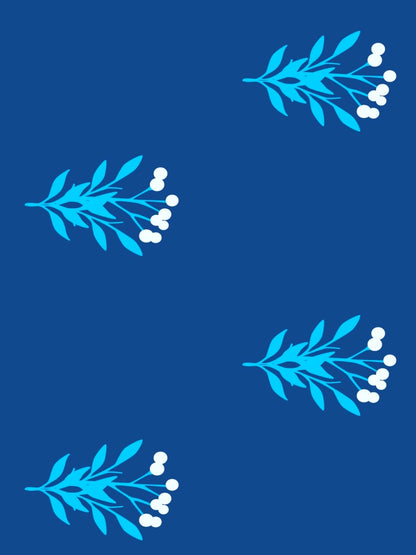 Home Ecstasy 100% Cotton Floral Bedsheet Set | 140 TC | Blue