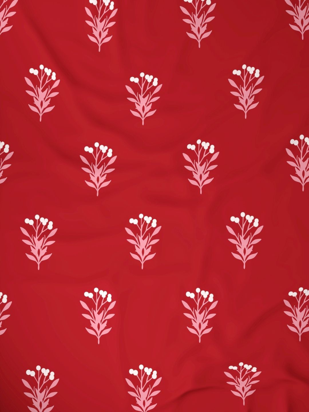 Home Ecstasy 100% Cotton Floral Bedsheet Set | 140 TC | Red