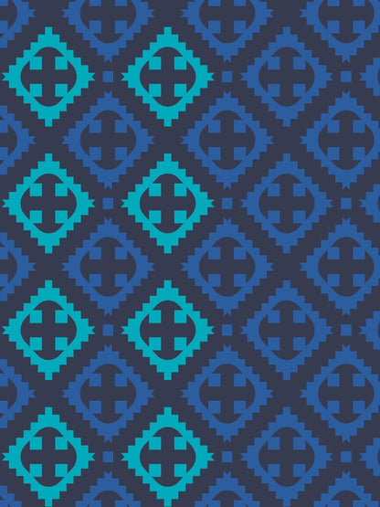 Home Ecstasy 100% Cotton Ethnic Bedsheet Set | 140 TC | Blue