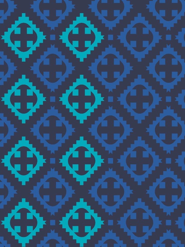 Home Ecstasy 100% Cotton Ethnic Bedsheet Set | 140 TC | Blue