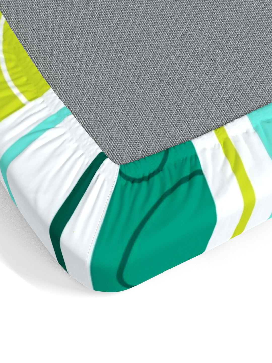 Home Ecstasy 100% Cotton Geometric Bedsheet Set | 140 TC | Lime Green