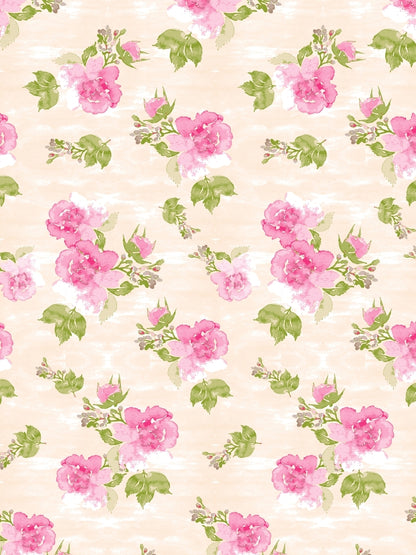 Home Ecstasy 100% Cotton Floral Bedsheet Set | 140 TC | Pink