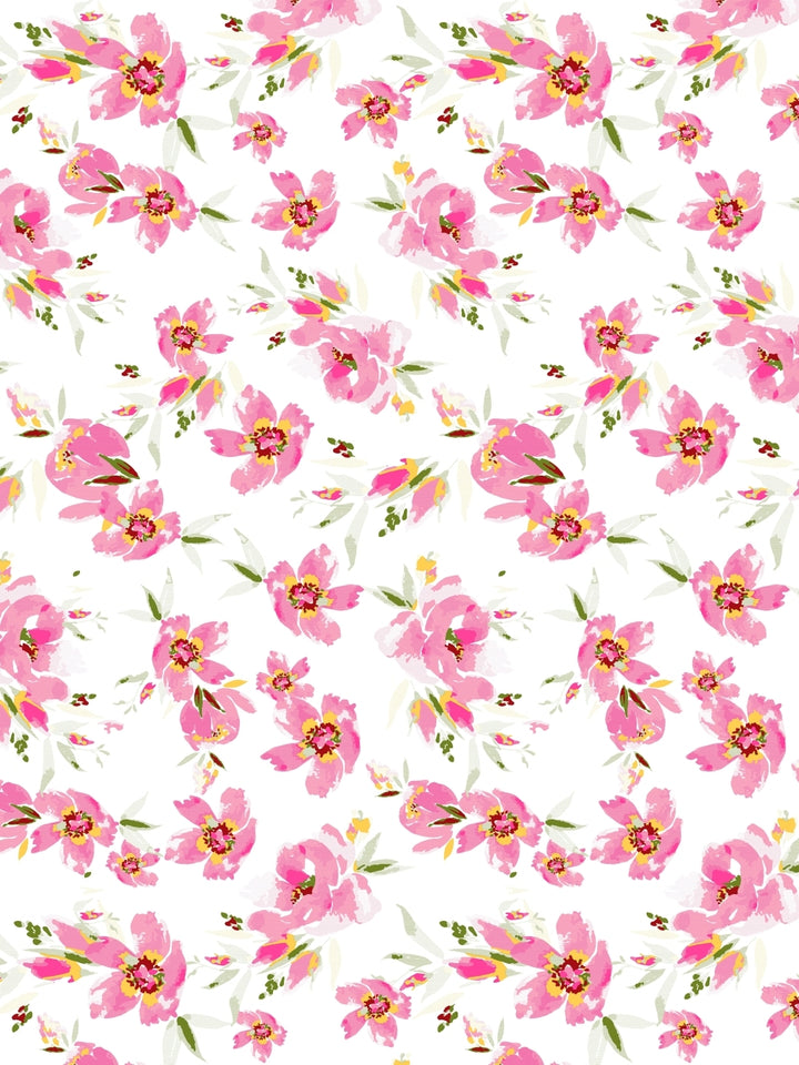 Home Ecstasy 100% Cotton Floral Bedsheet Set | 140 TC | Light Pink