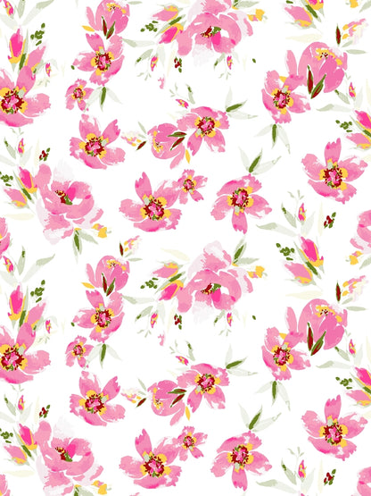 Home Ecstasy 100% Cotton Floral Bedsheet Set | 140 TC | Light Pink
