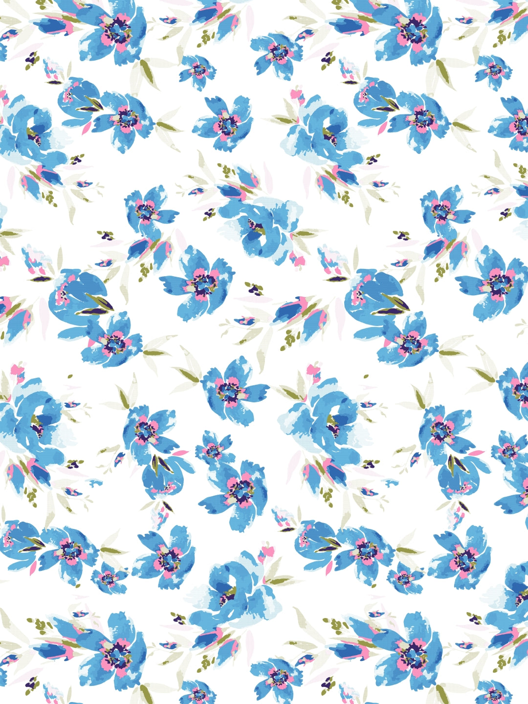 Home Ecstasy 100% Cotton Floral Bedsheet Set | 140 TC | Blue