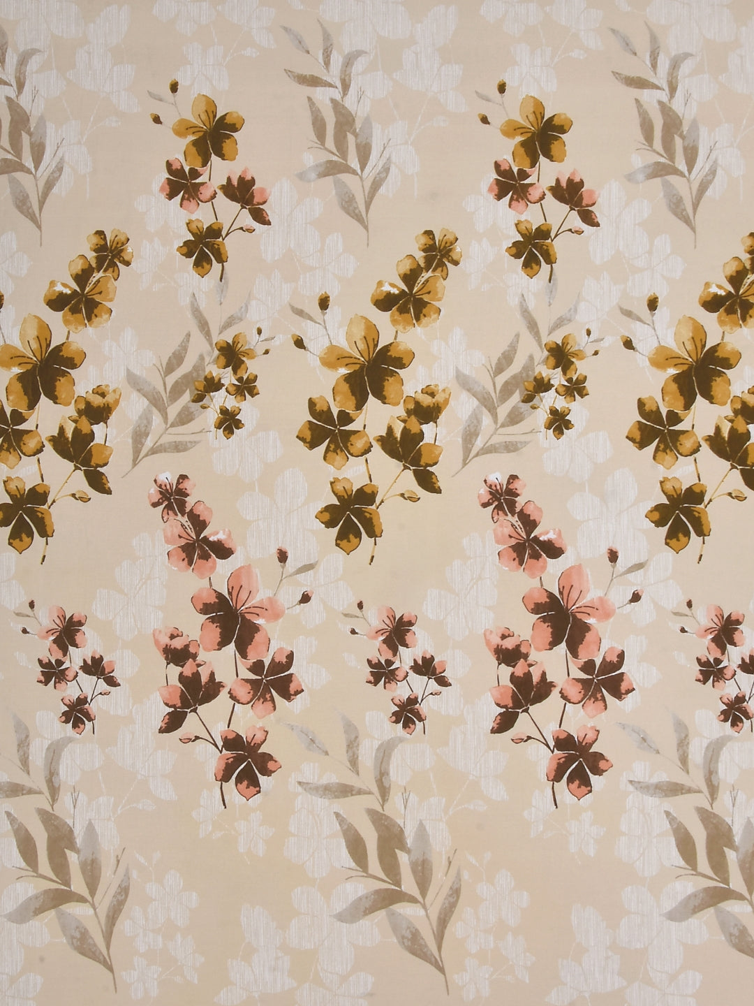 Home Ecstasy 100% Cotton Floral Bedsheet Set | 140 TC | Mustard