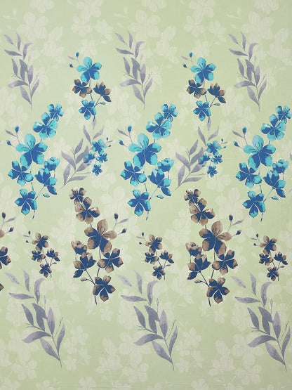 Home Ecstasy 100% Cotton Floral Bedsheet Set | 140 TC | Turqoise