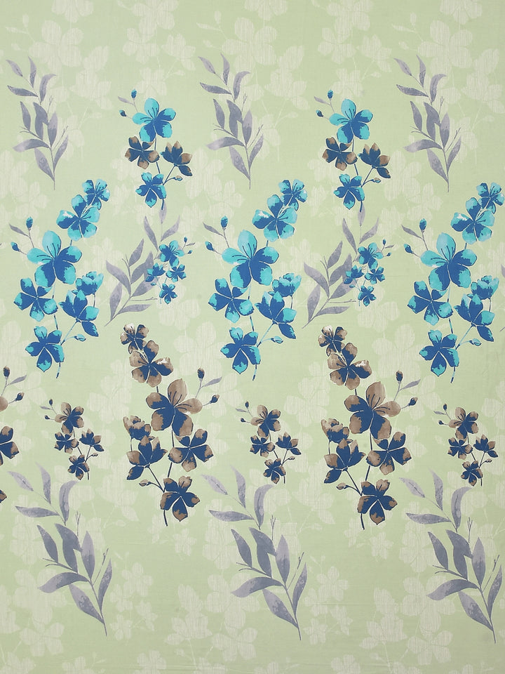 Home Ecstasy 100% Cotton Floral Bedsheet Set | 140 TC | Turqoise