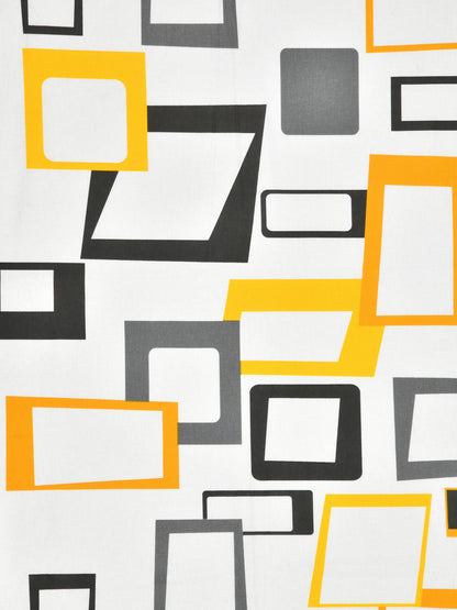 Home Esctasy 100% Cotton Geometric Bedsheet Set | 140 TC | Yellow