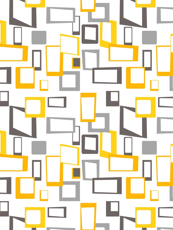 Home Esctasy 100% Cotton Geometric Bedsheet Set | 140 TC | Yellow